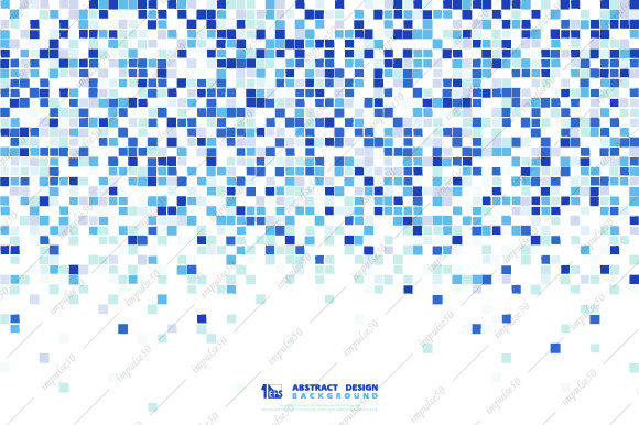Abstract Blue Square Pattern Design