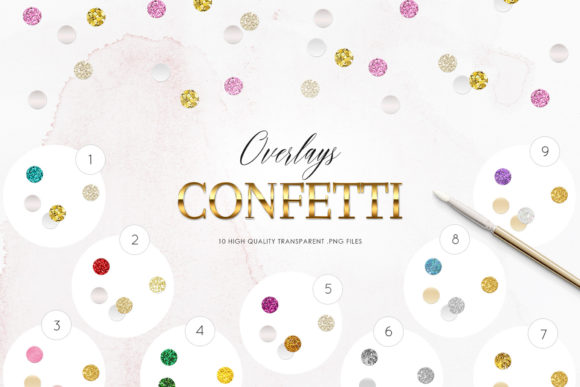 Confetti Overlays Clipart