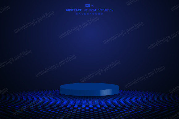 Designing the Future: The Strategic Value of Abstract Blue Futuristic Podium Stage Graphics