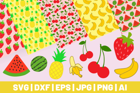 Digital Paper Cut Files Fruits Bundle: A Creative Resource for Modern Design Projects