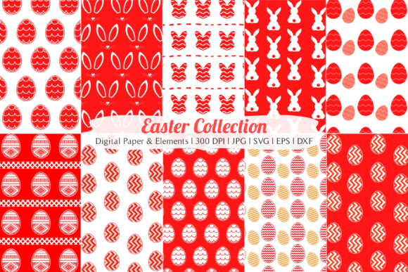 Easter Bundle Digital Paper JPG SVG DXF