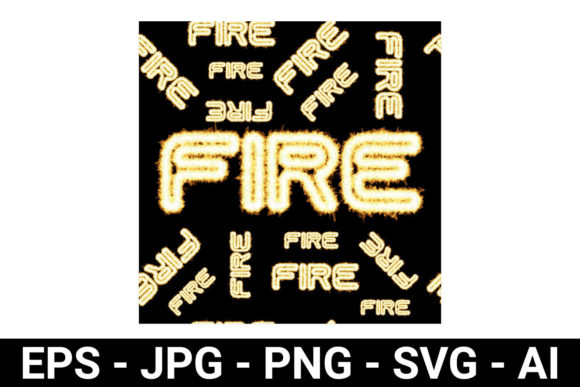 Fire Text Seamless Pattern: A Versatile Design Element for Backgrounds and Wallpapers