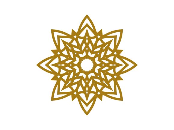 Mandala Gold Domed Flowers