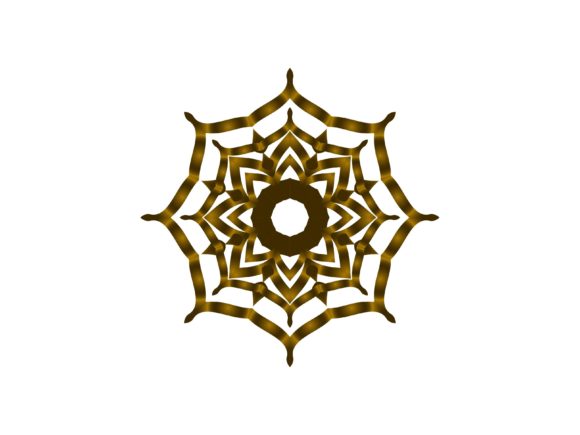 Mandala Gold Gradation Blooming Flower
