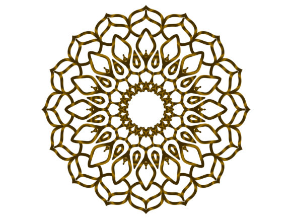 Mandala Gold Gradation Dome Spread: A Versatile Design for Creative and Commercial Use