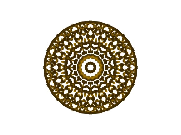 Mandala Gold Gradation Dome Type Circle