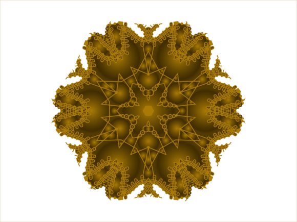 Mandala Gold Gradation Flower Abstract