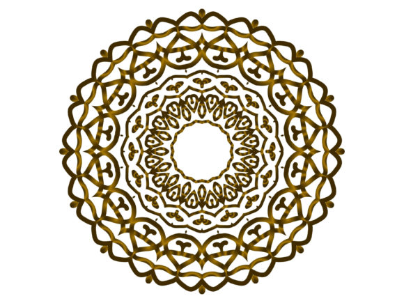 Mandala Gold Gradation Line Curve Circle