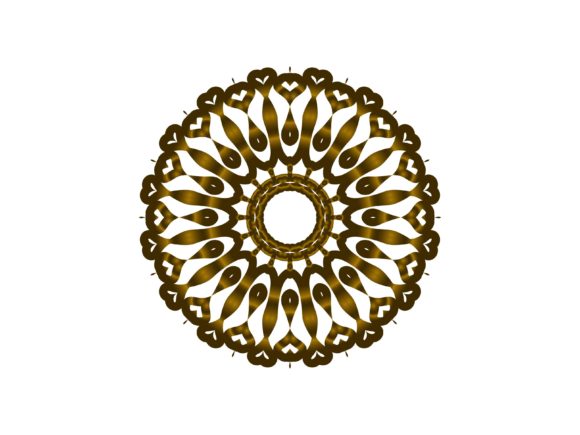 Mandala Gold Gradation Simple Dome Line