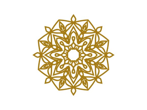 Mandala Gold Octagonal Line Ornament: A Unique Design Element for Creative Projects