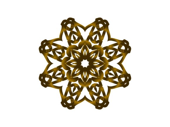 Mandala Gold Ornament Octagonal Flower: A Versatile Element for Artistic and Commercial Use
