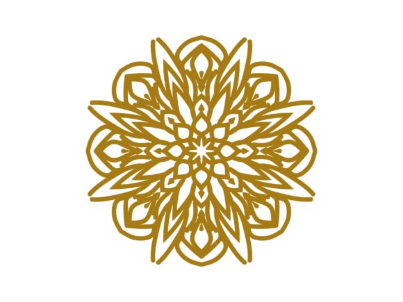 Mandala Gold Shining Star Line: A Versatile Design for Modern and Traditional Applications