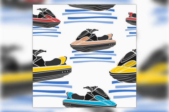 Pattern of Oblique Personal Watercraft as a Creative Design Element