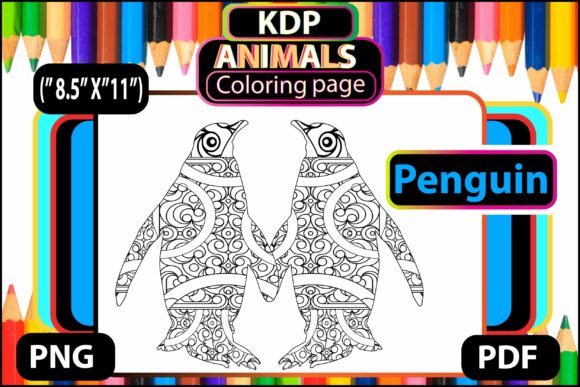 Penguin Couple Coloring Page for Animals: A Creative Escape for All Ages