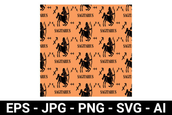 Sagittarius Seamless Pattern