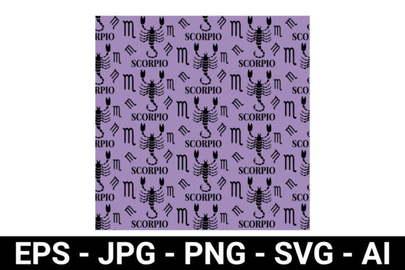 Scorpio Seamless Pattern for Background