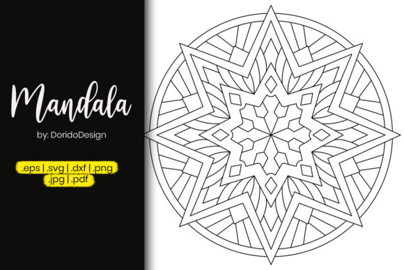 Star Mandala Coloring Page Vol 27: A Design Asset with Versatile Applications