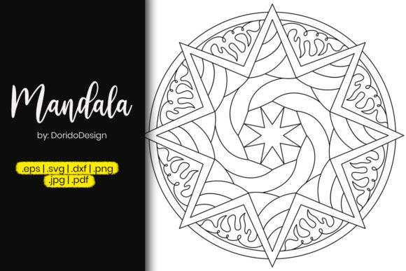 Star Mandala Coloring Page - Vol 35: A Versatile Design for Creativity and Commerce