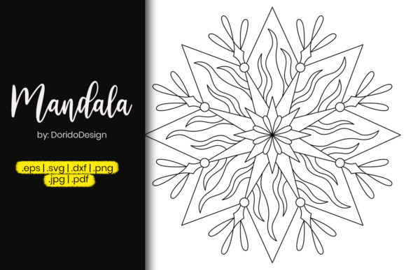 Star Mandala Design for Coloring Page 42 – A Versatile Creative Tool for Artists and Crafters