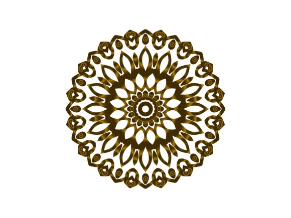 The Artistic Potential of Mandala Gold Gradation Flower Line in Modern Design