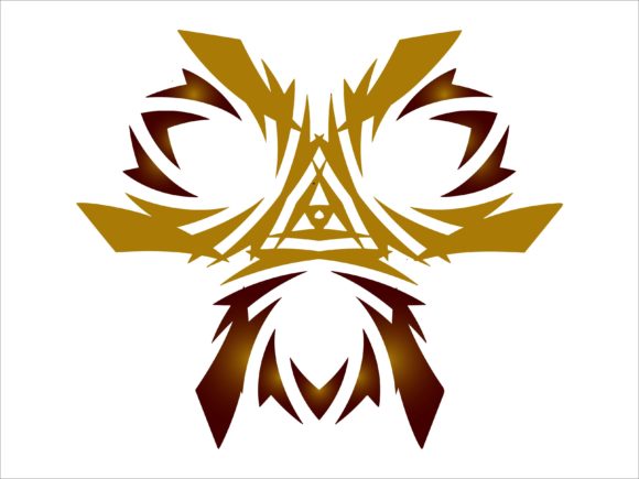 Tribal Gold Triangle Ornament: A Versatile Design Element for Modern Brands